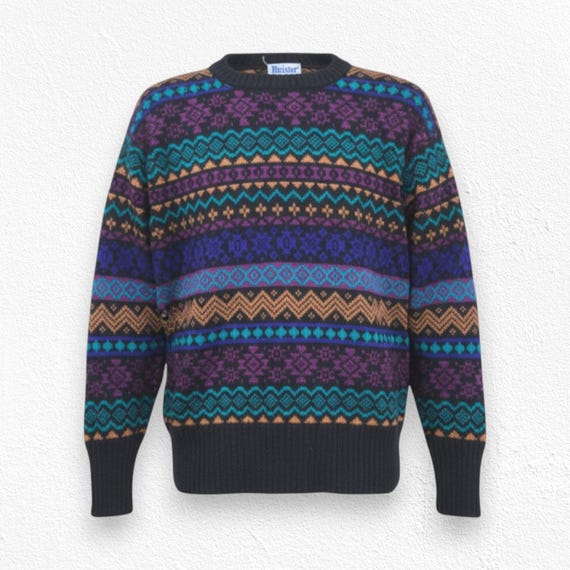 Vintage Meister Wool Fair Isle Sweater Small