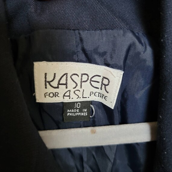 Kasper Vintage 1980s Navy Double Breasted Secreta… - image 2