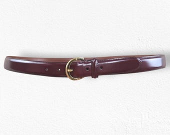 Coach Brass Buckle Chestnut Leather Belt - Etsy display picture 2