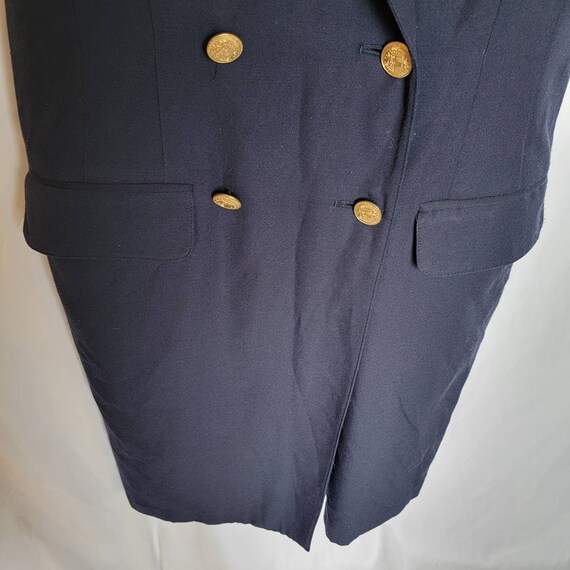 Kasper Vintage 1980s Navy Double Breasted Secreta… - image 6