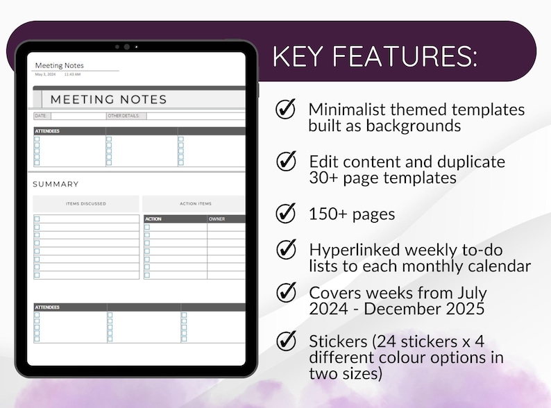 Modele Onenote Bloc-notes TEAM OneNote, modèle OneNote professionnel, agenda Onenote ...