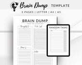 Brain Dump Template: ADHD To-Do List, Task Checklist (PDF)