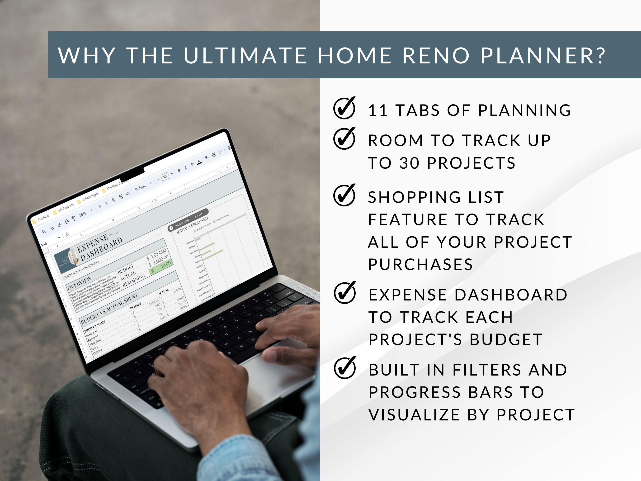 Home Renovation Planner: Google Sheets Project Tracker (digital ...