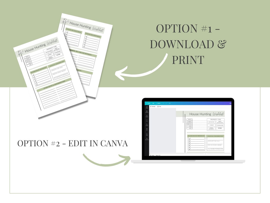 House Hunting Wish List Template PRINTABLE House Hunting Checklist