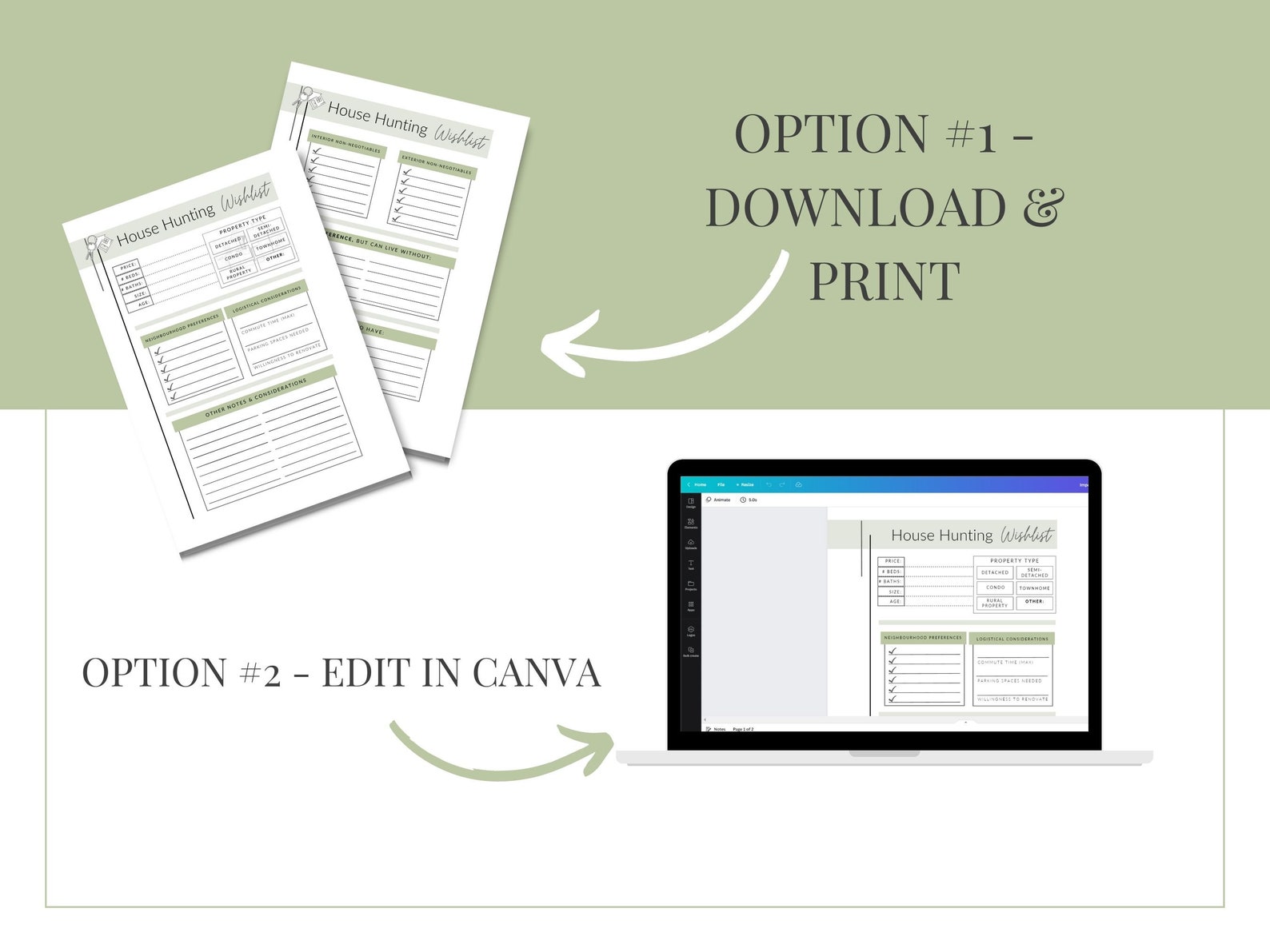 House Hunting Wish List Template PRINTABLE House Hunting Checklist