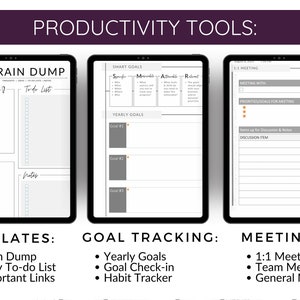 OneNote Planner for Work, Professional OneNote Template, Onenote planner, Work Planner for Windows, 2023-2024 Onenote planner template image 4