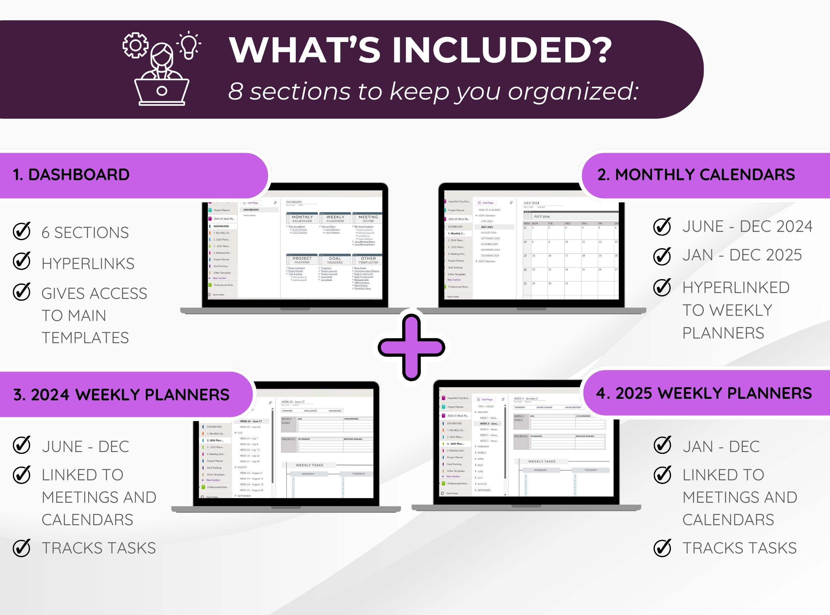 Bloc-notes TEAM OneNote, modèle OneNote professionnel, agenda Onenote ...