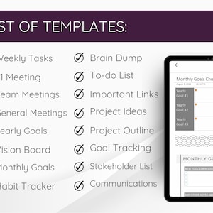 OneNote Planner for Work, Professional OneNote Template, Onenote planner, Work Planner for Windows, 2023-2024 Onenote planner template image 8