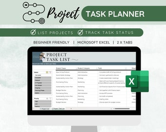 Excel-projektplanerare: Enkel att-göra-lista för företag (PDF som direktnedladdning)