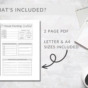 House Hunting Wish List Template | PRINTABLE House Hunting Checklist ...