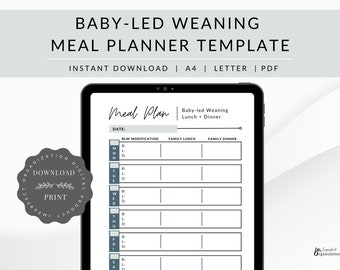Baby-Led Weaning Meal Planner: Mall för veckovis måltidsplan (PDF)