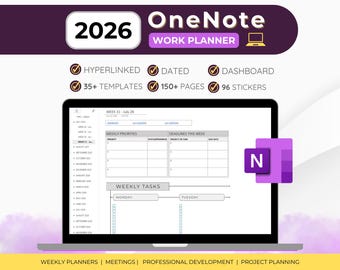 OneNote Arbetsplanerare 2025-2026: Professionell digital mall (PDF-nedladdning)