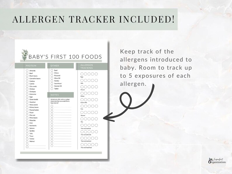 Baby First 100 Foods List | PRINTABLE Baby Led Weaning List | BLW Meal