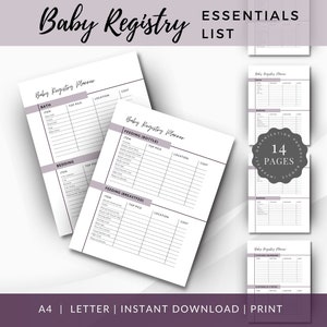 Baby Registry Planner: 14-Page Printable Checklist (PDF)