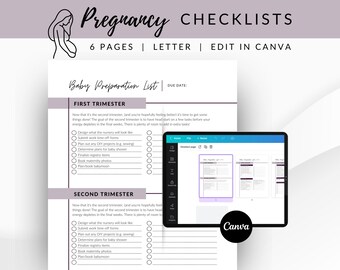 Graviditetschecklista: Redigerbara milstolpar, att-göra-lista (PDF-nedladdning)