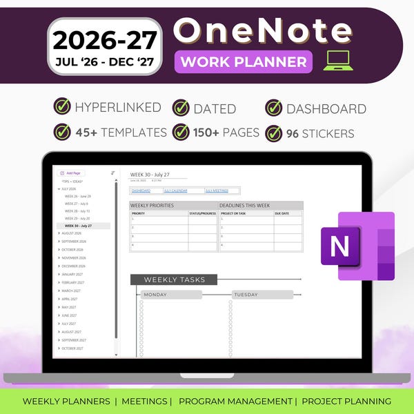 2026 Onenote Planners - Etsy