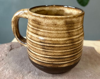 18 oz Speckled Tan Mug, Brown Mug, Rustic Mug, Coffee Mug, Tea Cup, Espresso Cup, Gift Mug, Handmade Ceramic Pottery in Cheyenne Wyoming