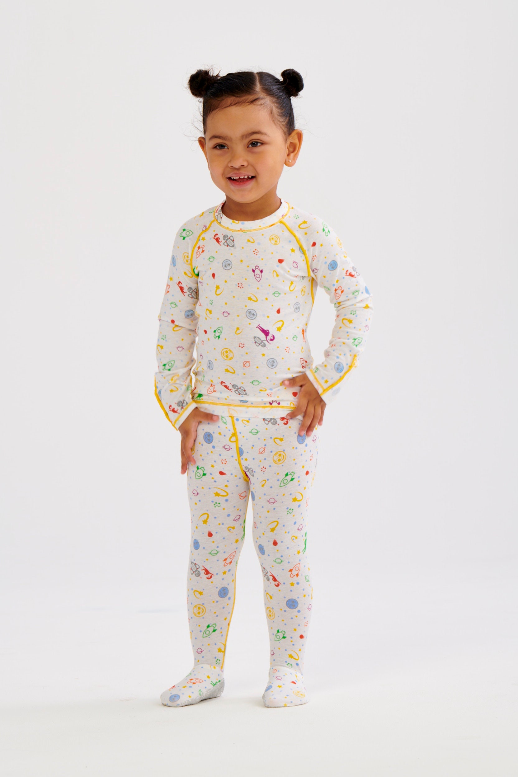 Eczema Matching Pajamas for Boys and Girls, Cute Space Pajamas Set