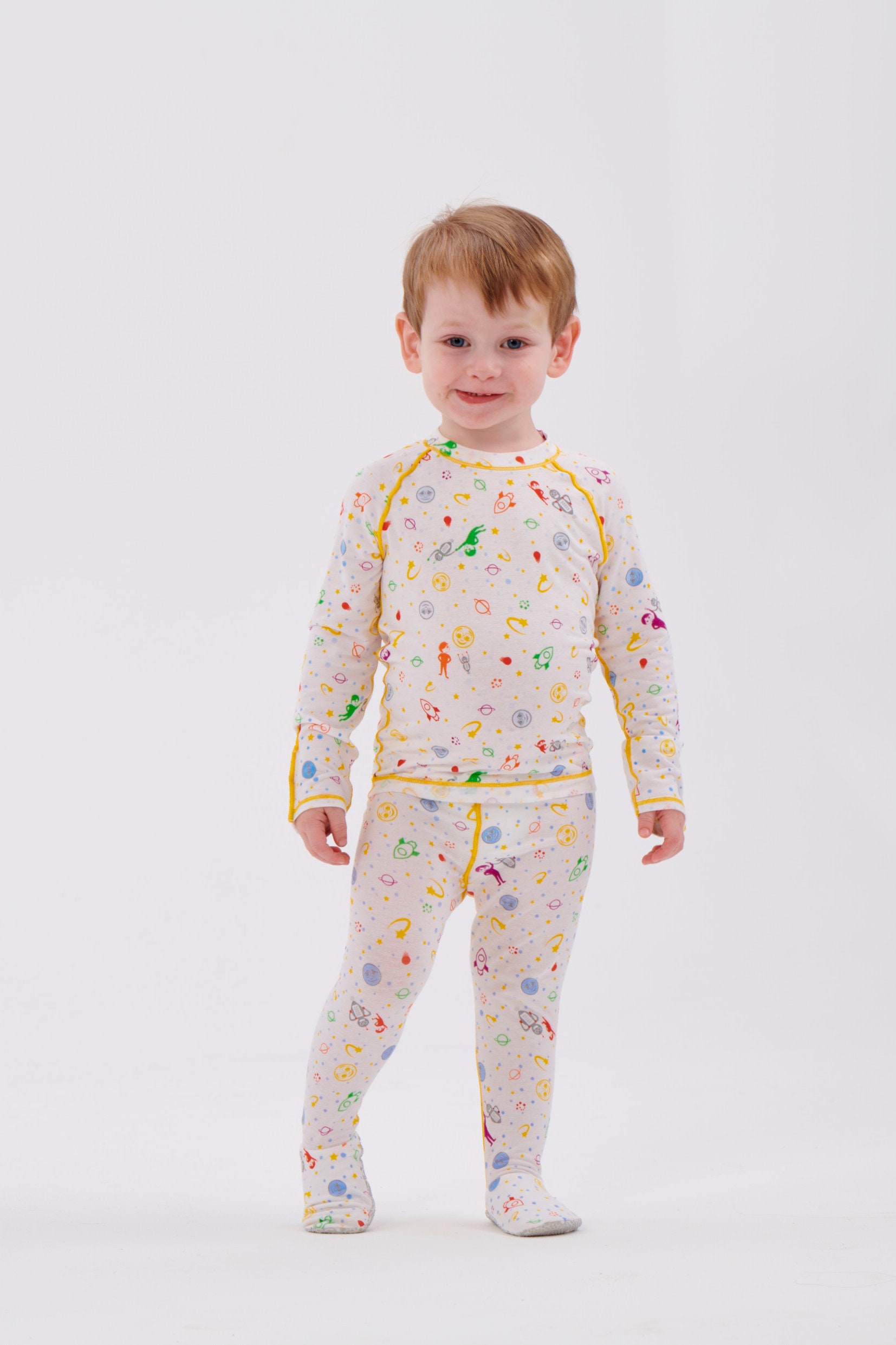 Eczema Matching Pajamas for Boys and Girls, Cute Space Pajamas Set