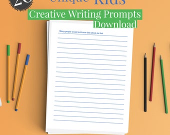 Kids Creative Writing Prompt Download| Homeschooling lesson| educational