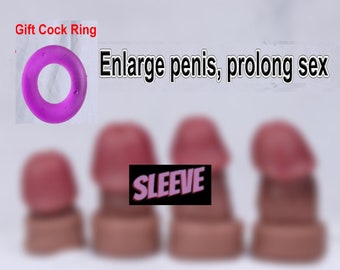Ultra Realistic Penis Sleeve - Man Pleasure - Male Sheath - SIlicone DIldo Sheath - Fantasy Sex Toys Mature
