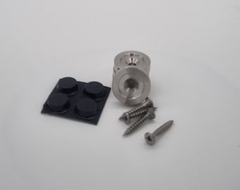 Greep op voetjes 320 mm messing antiek | Online Deurbeslagshop