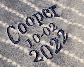 Embroidered baby blanket