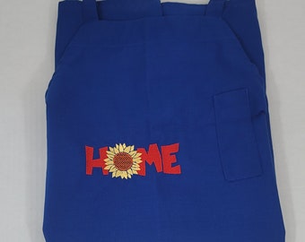 Embroidered 3 pocket bib apron