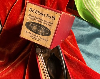 Vintage-Zerstäuber, DeVilbiss Nr. 15 in Originalverpackung, ausgezeichneter funktionsfähiger Zustand