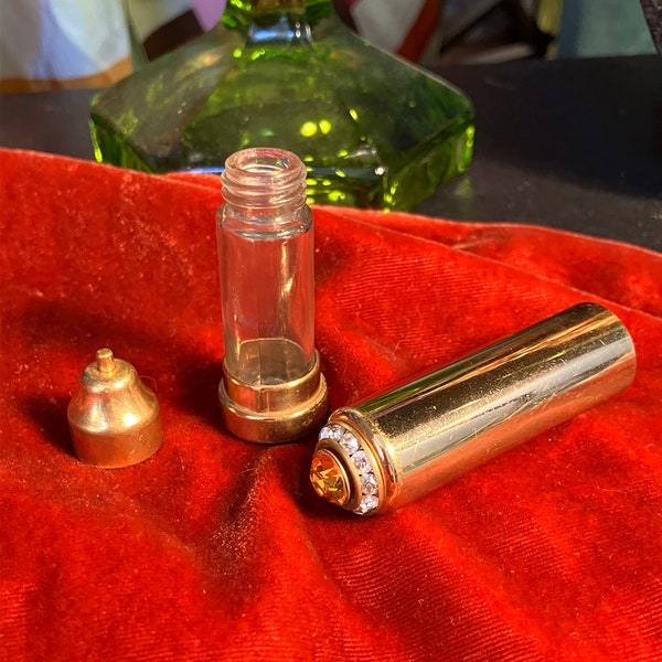 1940's-50's Purse Perfume Bottle, Size & Shape of a Lipstick Tube