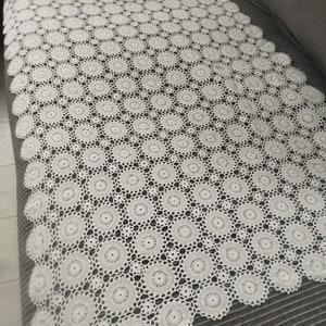 Rectangle tablecloth 80&#39;s vintage hand knitted lace 105 x 83 cm crochet lace for table, white lace decoration, home decor lace