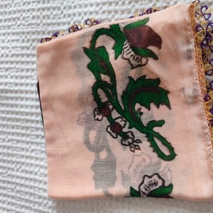 Oya Scarf, Traditional Craft, Woman Fashion, Vintage Yazma, 4 Side Frame, Tradital Turkish Oya Scarf, Oya Lace