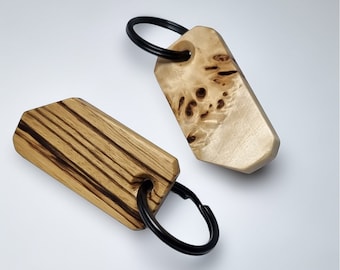 Keychain, Unique, Woden Keychain, High Quality, Zebrano Wood
