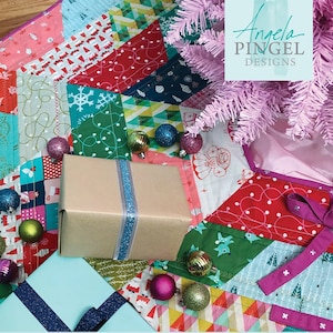 Holiday Hexagon Tree Skirt Pattern PDF, Christmas Tree Skirt Sewing Pattern, Modern Quilt Pattern, DIY Tree Skirt, Quilt Pattern PDF