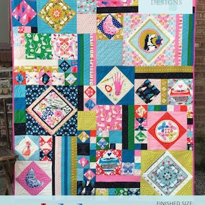 Hidden Agenda Quilt Pattern PDF, Diamond Fussy Cut Quilt Pattern, Modern Quilt Pattern, PDF Quilt Pattern