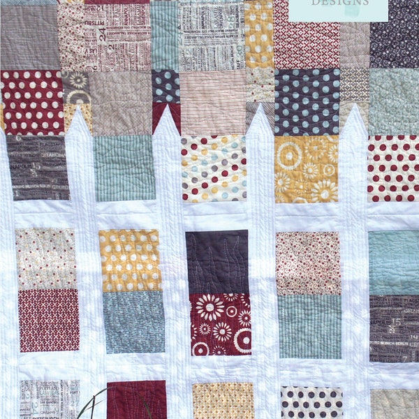 Picket Fences Crib Quilt Pattern PDF, Baby Quilt Pattern, Quilting Pattern