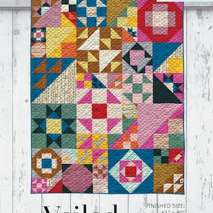 Veiled Suggestion Quilt Pattern PDF, Modern Triangle Quilt Pattern, Quilt Pattern PDF, Digital Pattern