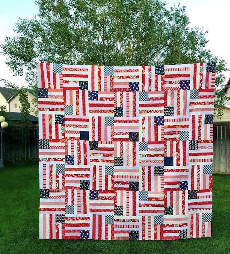 American Dream Quilt PDF Pattern American Flag Quilt Pattern Etsy