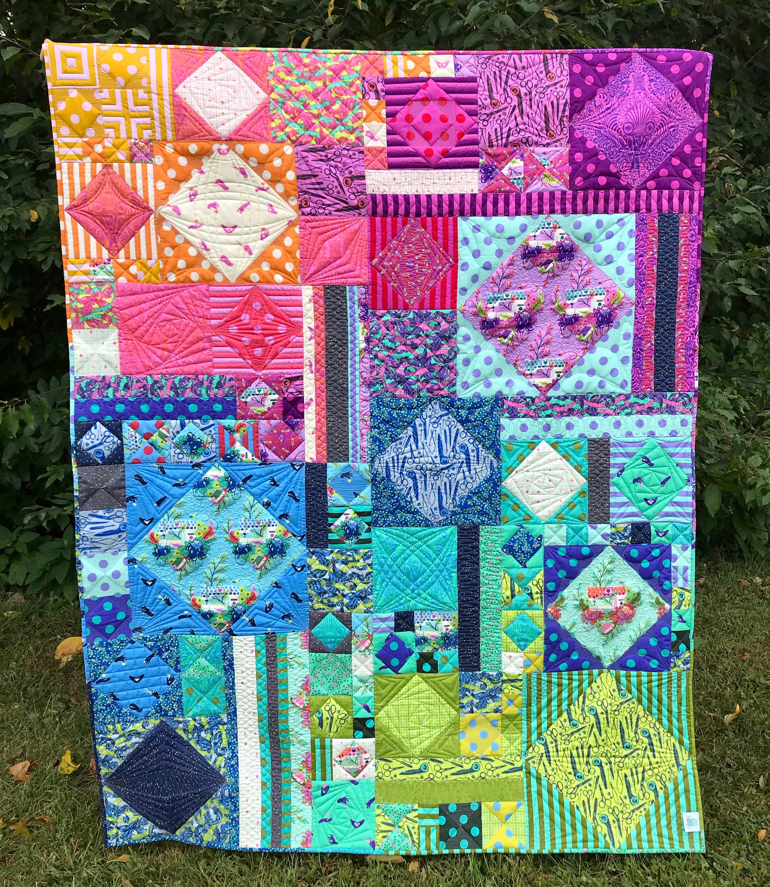 Hidden Agenda Quilt Pattern PDF, Diamond Fussy Cut Quilt Pattern ...