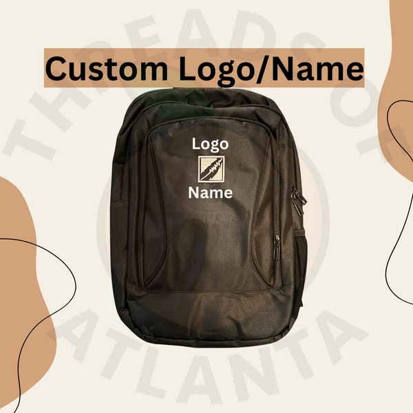 Custom Logo Laptop Backpack Etsy
