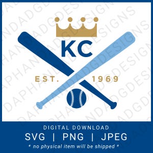 KC Baseball 1969 Royals Blue October SVG PNG jpeg