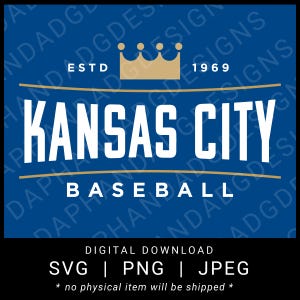 Kansas City Baseball Digital Download SVG Blue October