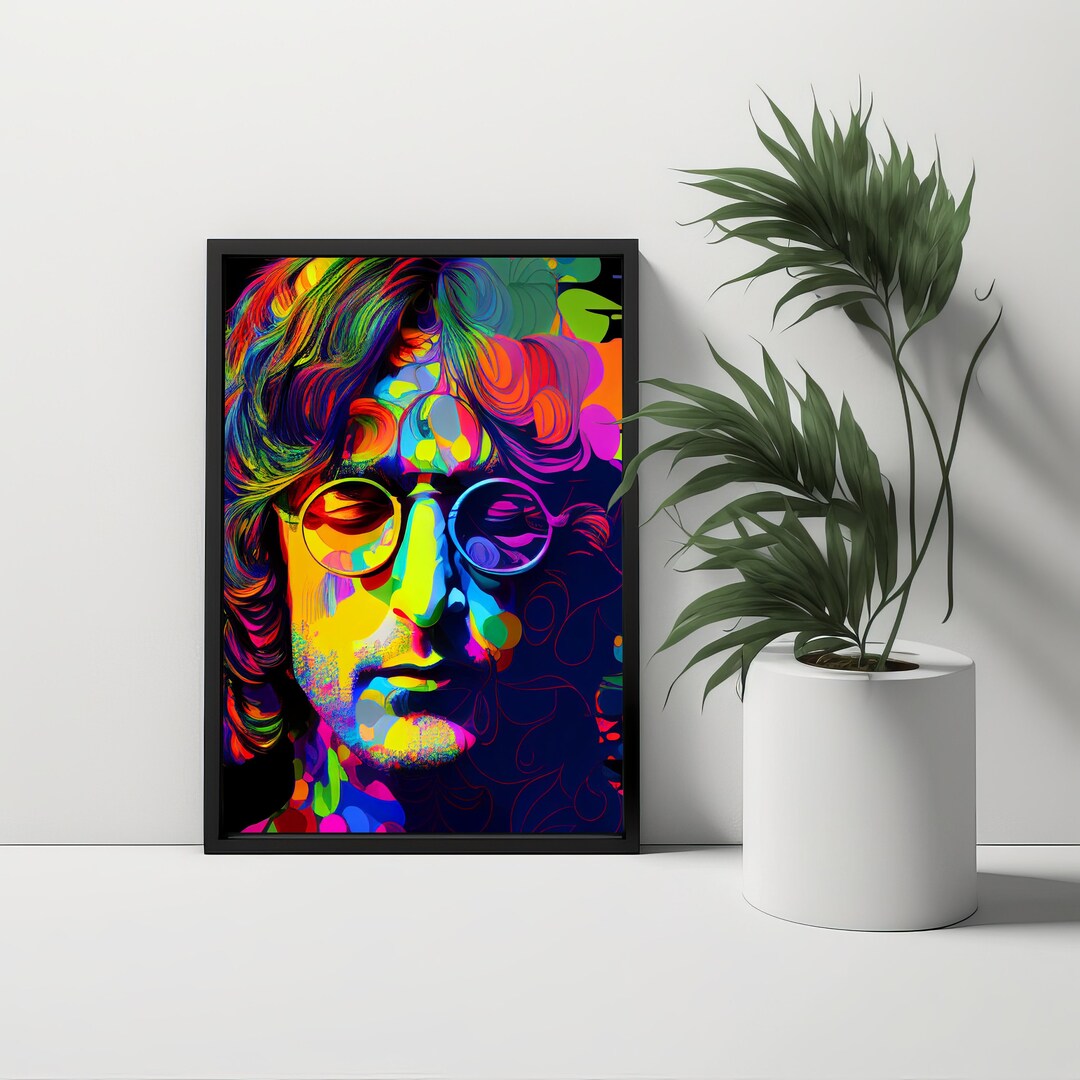 PRINTABLE John Lennon Art Abstract Art John Lennon Poster Etsy