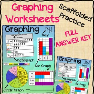 Math - Graphing - Tally, Pictograph, Bar and Circle Graph Printables - Grade 2/3