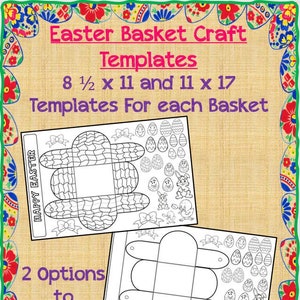 Easter Basket Craft Templates - Printable PDF