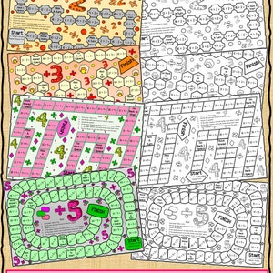 Division Basic Facts Gameboards - Math Game Printables - Etsy