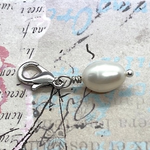 Pearl Clip On Charms Zipper Pull For Purse Charms For Bracelet Charms