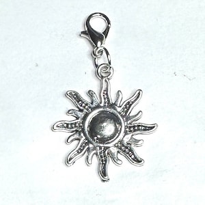 Clip On Charms Sun Charm Zipper Charms For Purse Charms For Bracelet Charms