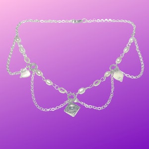 Aphrodite ~ Pearl & Heart  Necklace,  Fairycore Necklace, Cottagecore Necklace