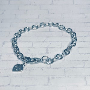 Clip on Charm Bracelet Chain Stainless Steel Bracelet Starter Bracelet 1 Clip on Charm Included